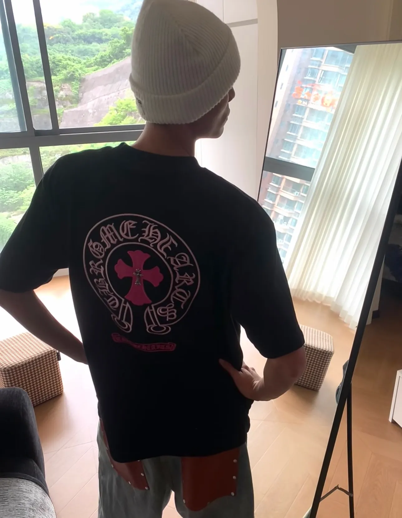 CHROME HEARTS/ CH Pink T